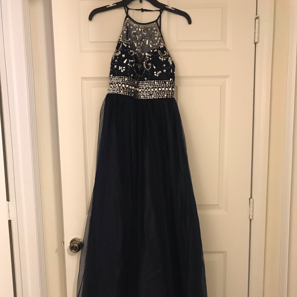 Long dress/ navy blue
